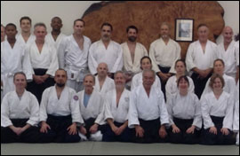 Photo of aikido practitioners after a seminar